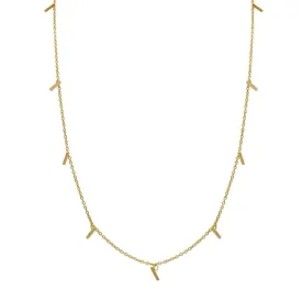 Multi Bar Layering Necklace silver gold