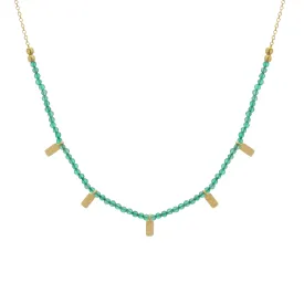 MURKANI Wandering Green Onyx Choker GOLD