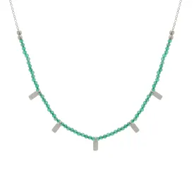 MURKANI Wandering Green Onyx Choker SILVER