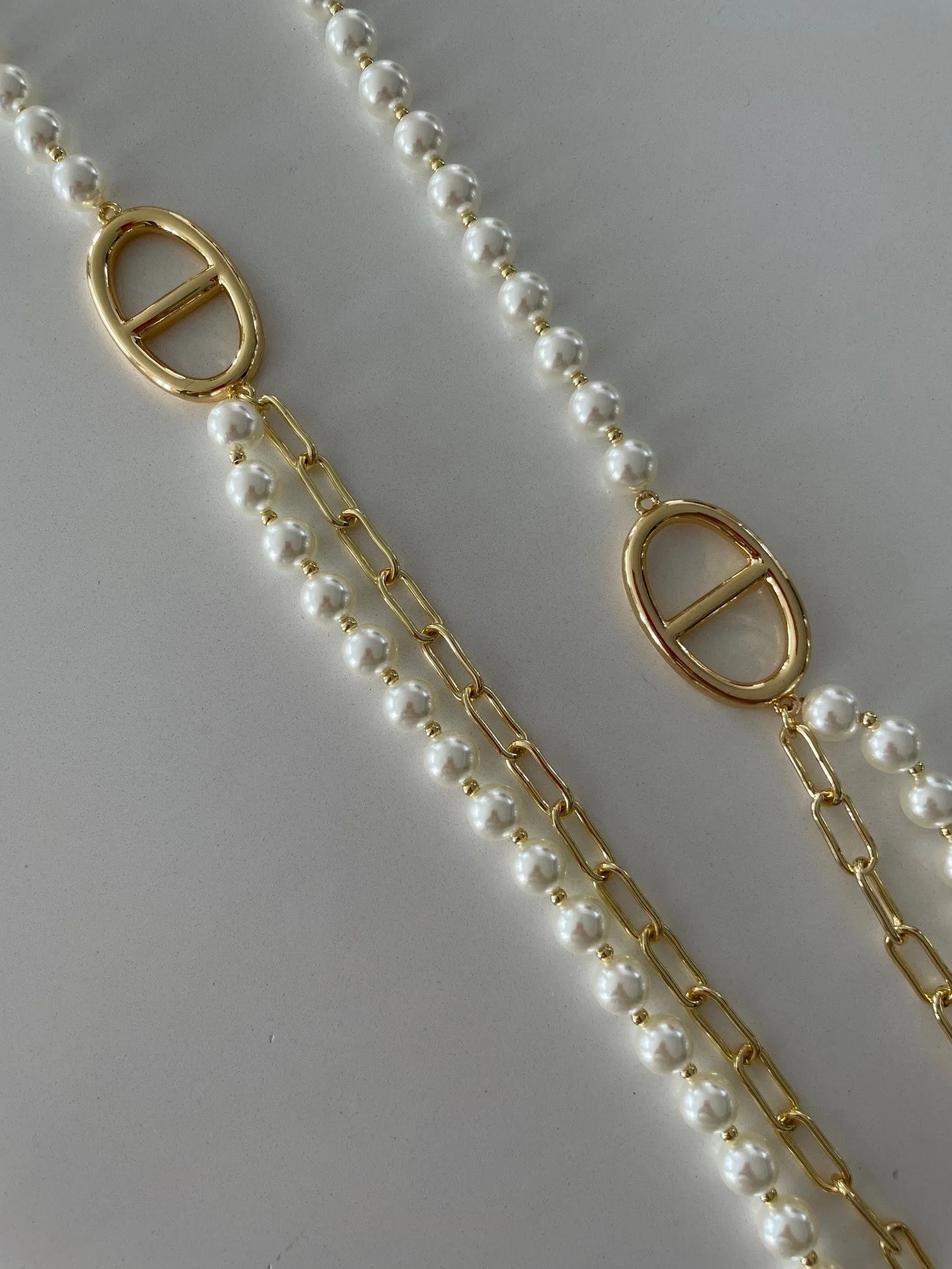 Necklace - Gold/Pearl