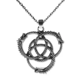 NEW: Triquetra Celtic Dragon Necklace