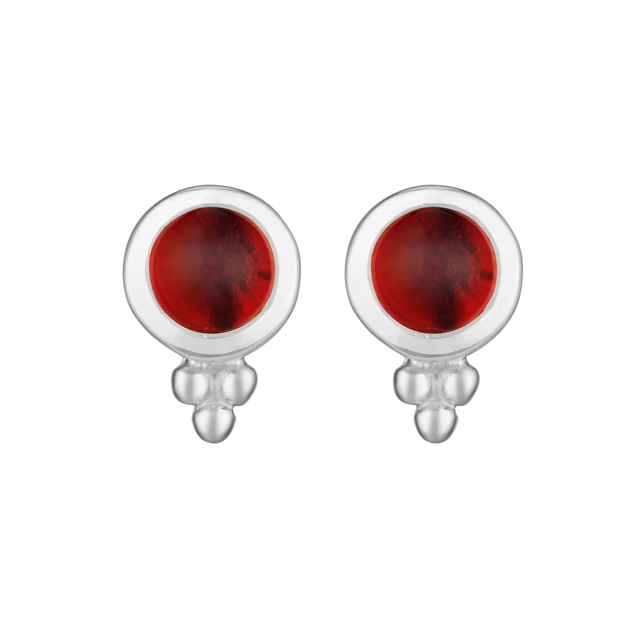 ORB - Sterling Silver & Garnet Studs