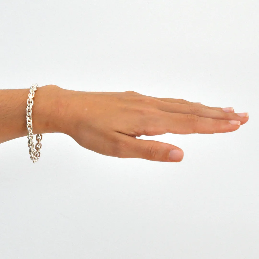 Oval Link Silver Bracelet