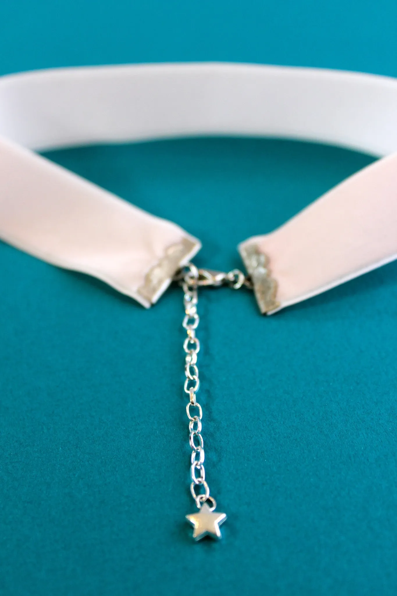 Pale Pink Velvet Choker Necklace