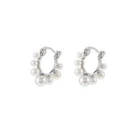 Pearl Huggie Earrings