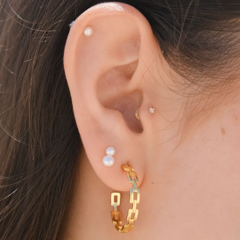 Pia Stud Earrings Gold