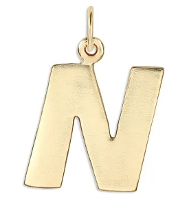 "N" Cutout Letter Charm