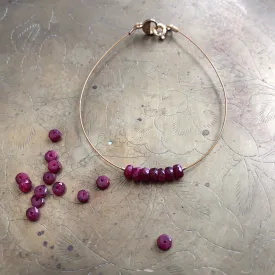 "Tomboy" Ruby Gemstone Minimalist Bracelet