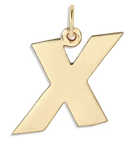 "X" Cutout Letter Charm