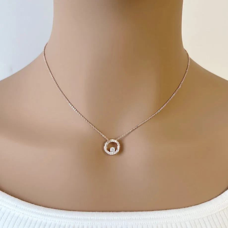 Round Cubic Zirconia Pendant