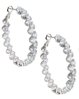 Round CZ Statement Hoops