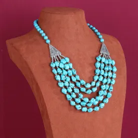 Rustic Couture's  Turquoise Nuggets Layered  Necklace