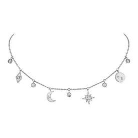 Selene Dangle Necklace - Whitegold