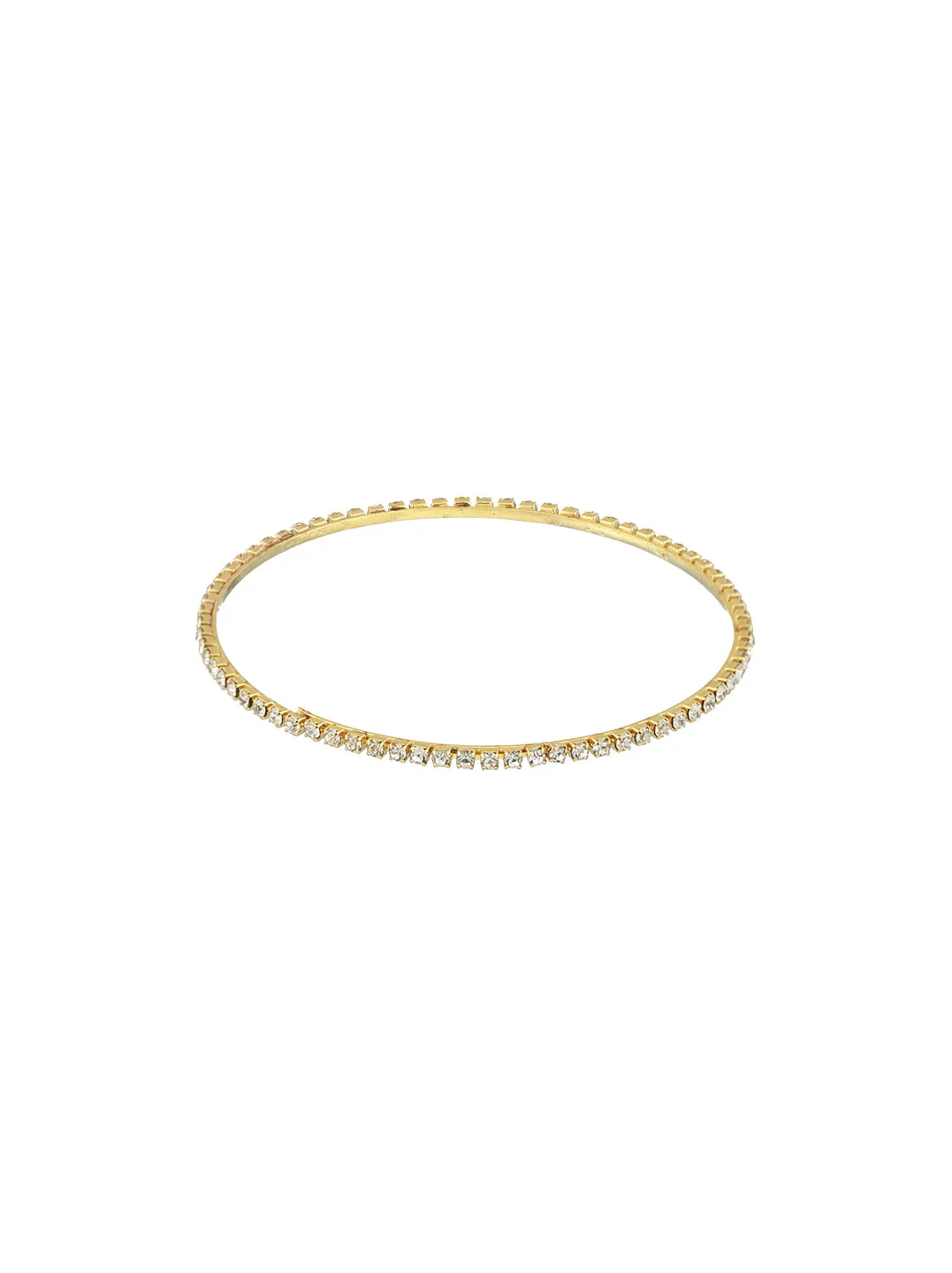 Set Of 12 Gold-Plated Cz-Studded Bangles