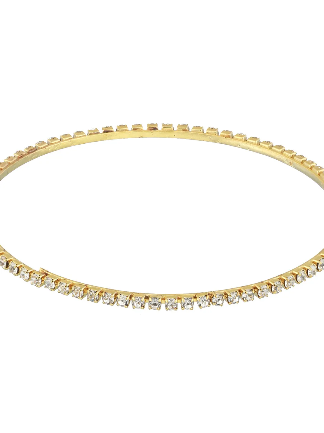 Set Of 12 Gold-Plated Cz-Studded Bangles