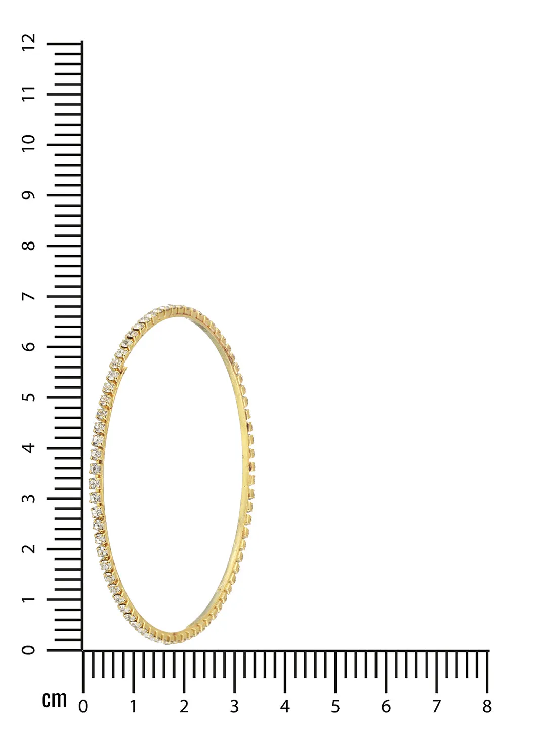 Set Of 12 Gold-Plated Cz-Studded Bangles