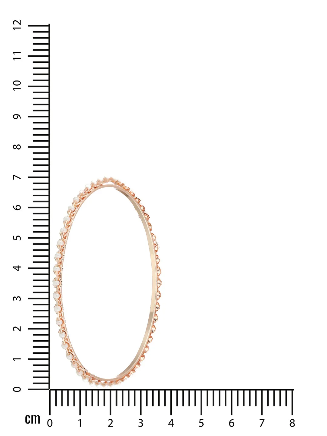 Set Of 12 Rose Gold-Plated Beaded Bangles