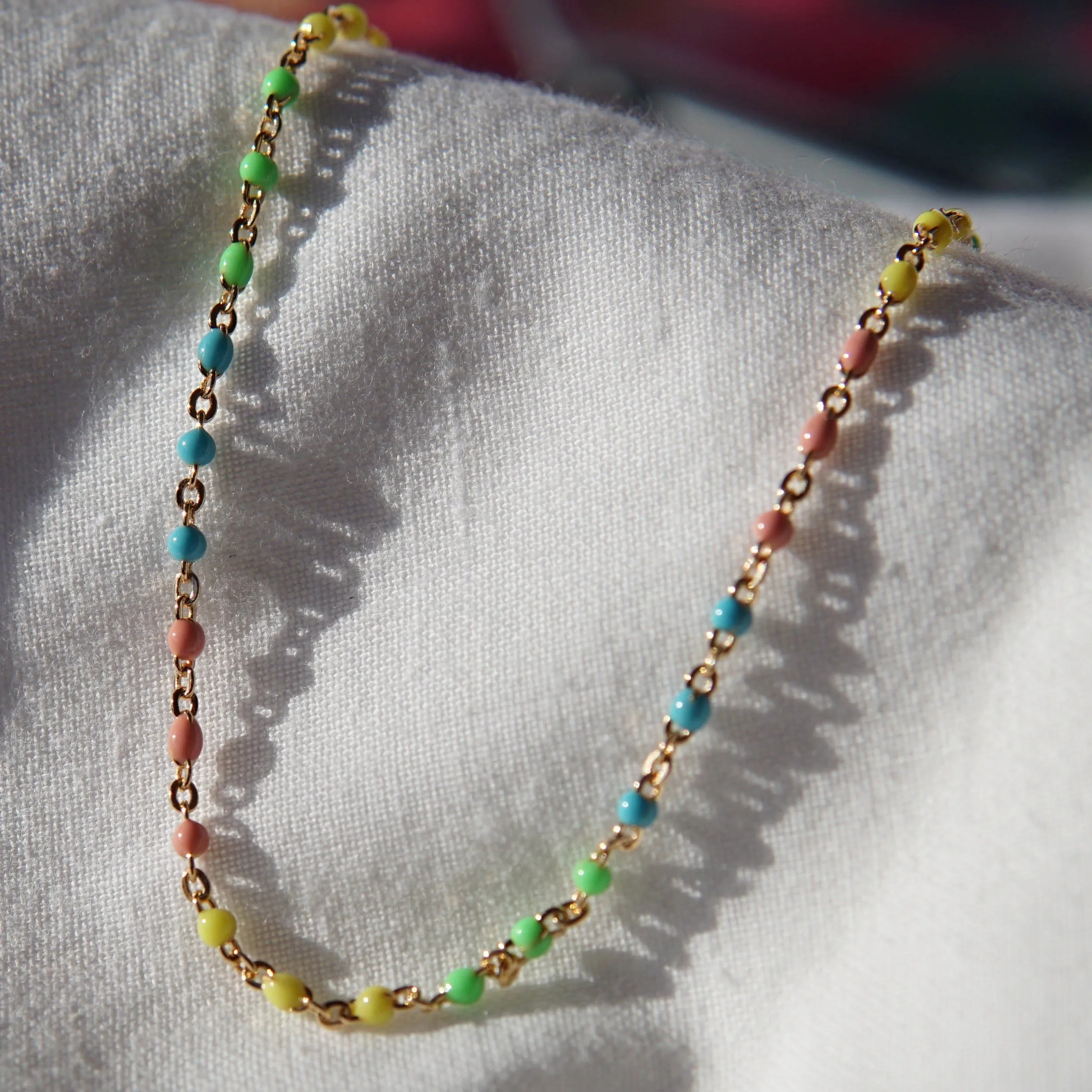 Sherbet Enamel Spotlight Chain Bracelet