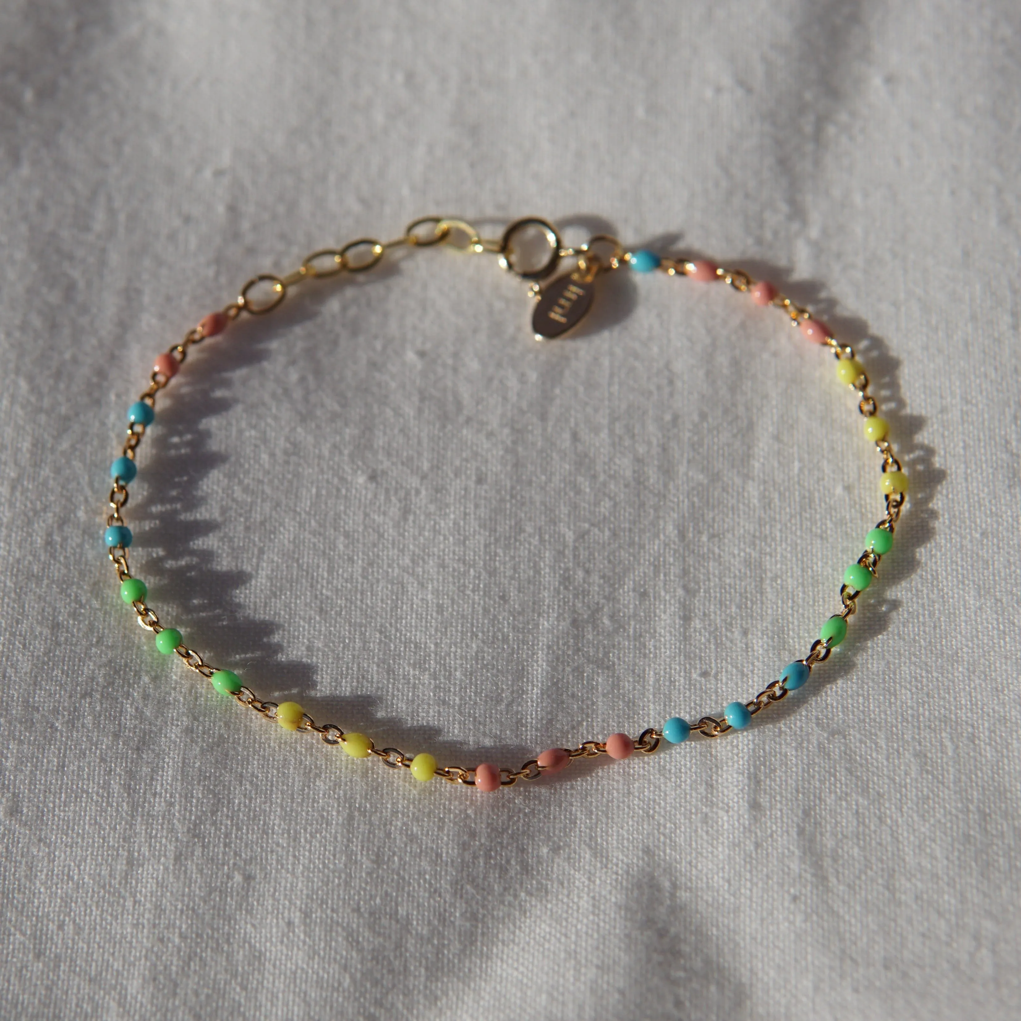 Sherbet Enamel Spotlight Chain Bracelet