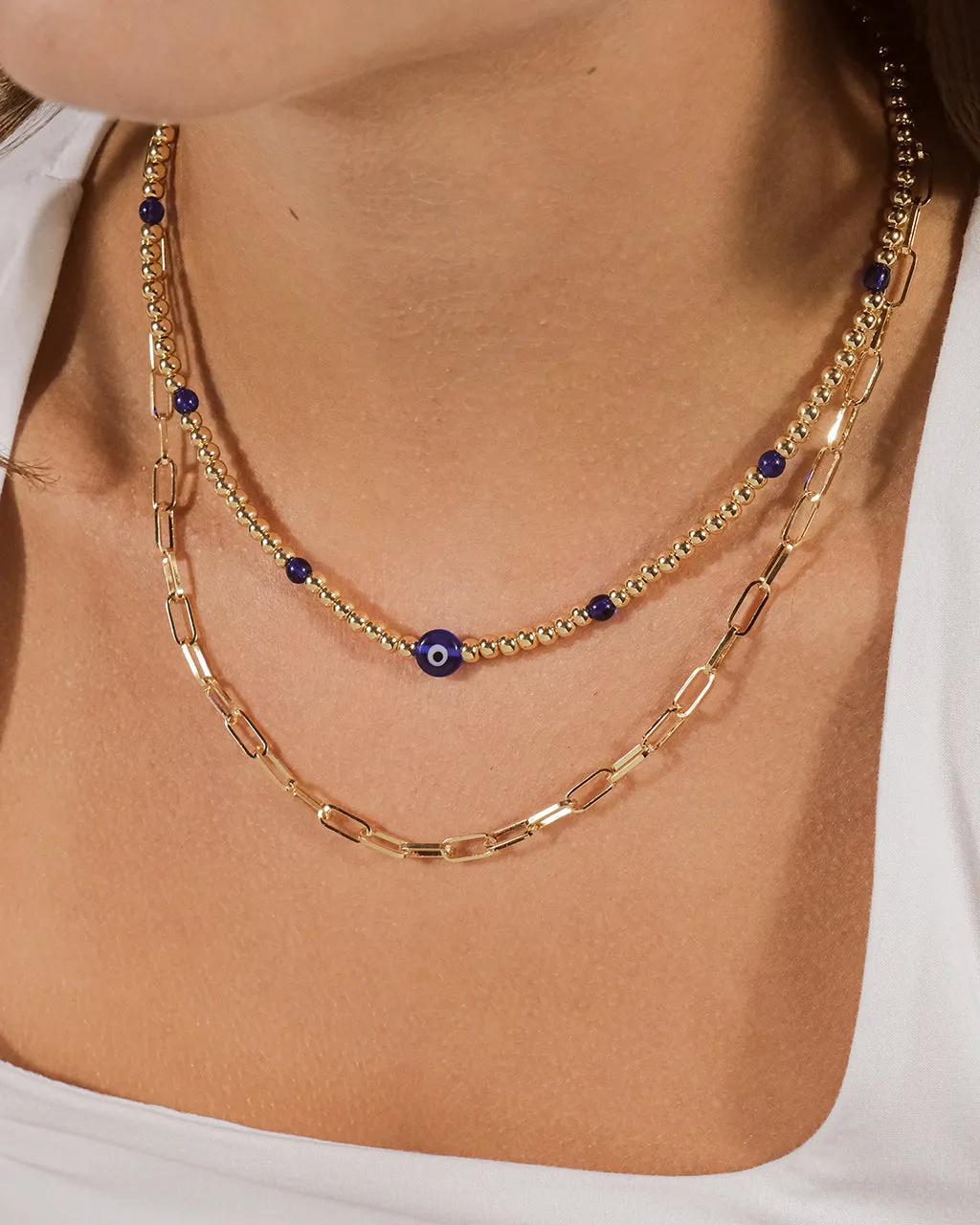 Sibyl Evil Eye Layered Necklace