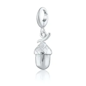 Silver Acorn Charm