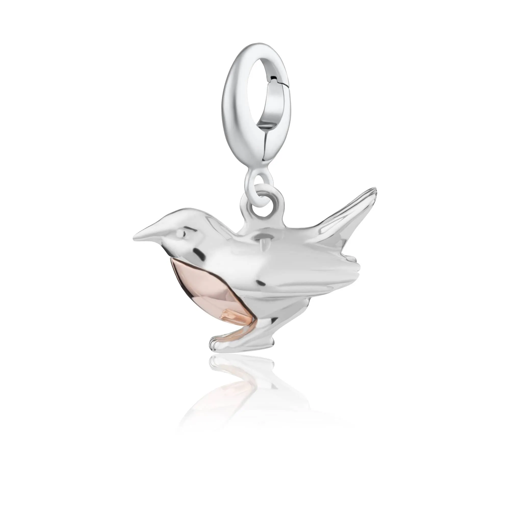 Silver Robin Bird Charm