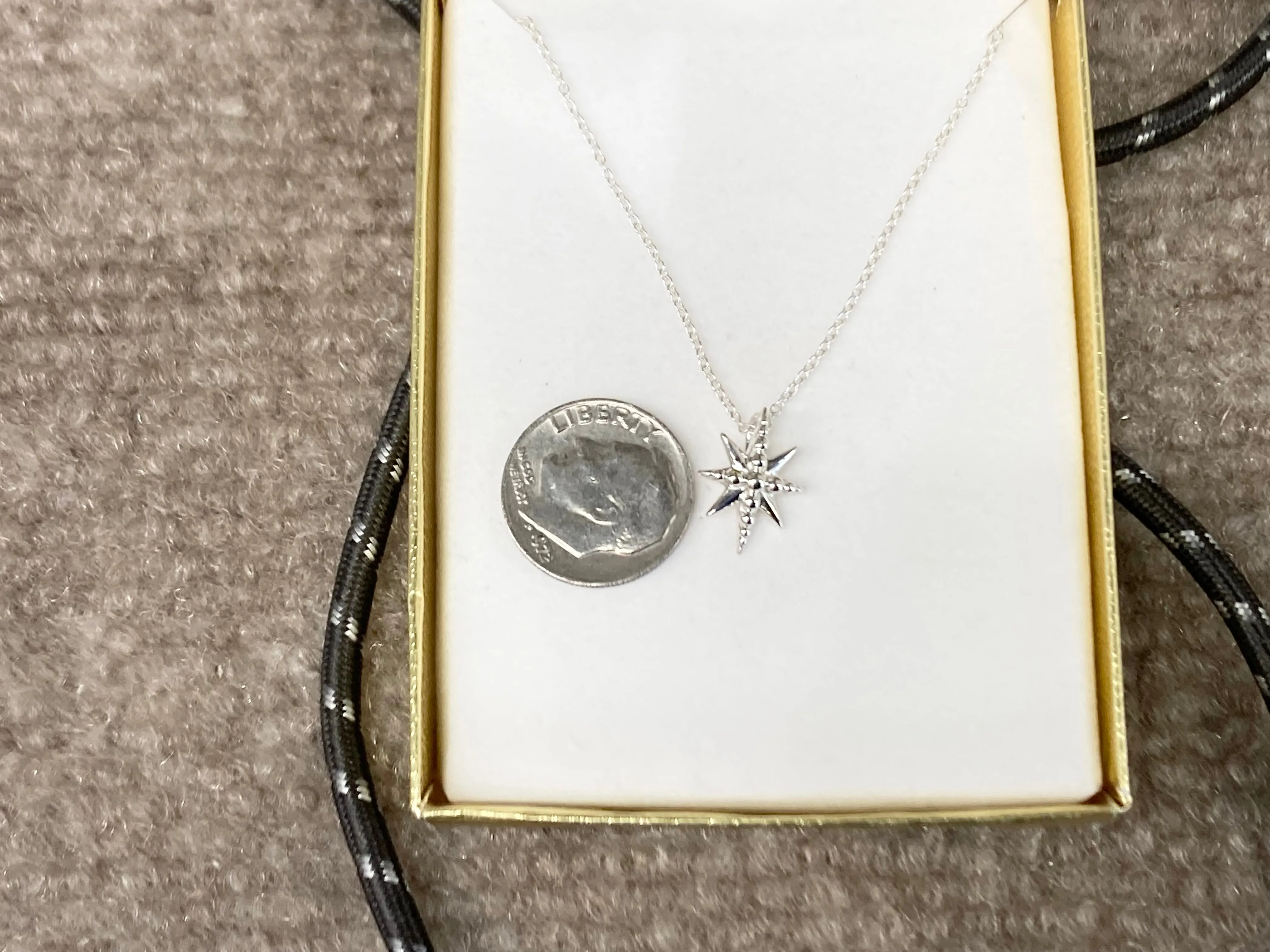 Silver Starburst Adjustable Necklace