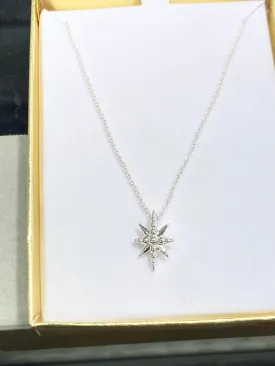 Silver Starburst Adjustable Necklace