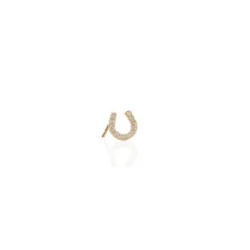 Single Horseshoe Crystal Stud Earring