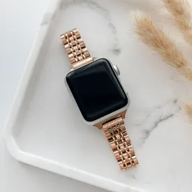 Slim Stainless Steel Apple Watch Strap - Rose Gold