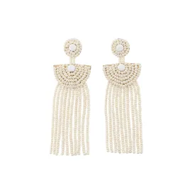 Small Kifungo Tassel Earrings - PEARL