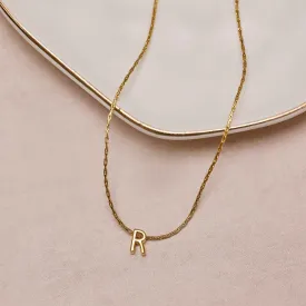 Snake Chain Alphabet Necklace