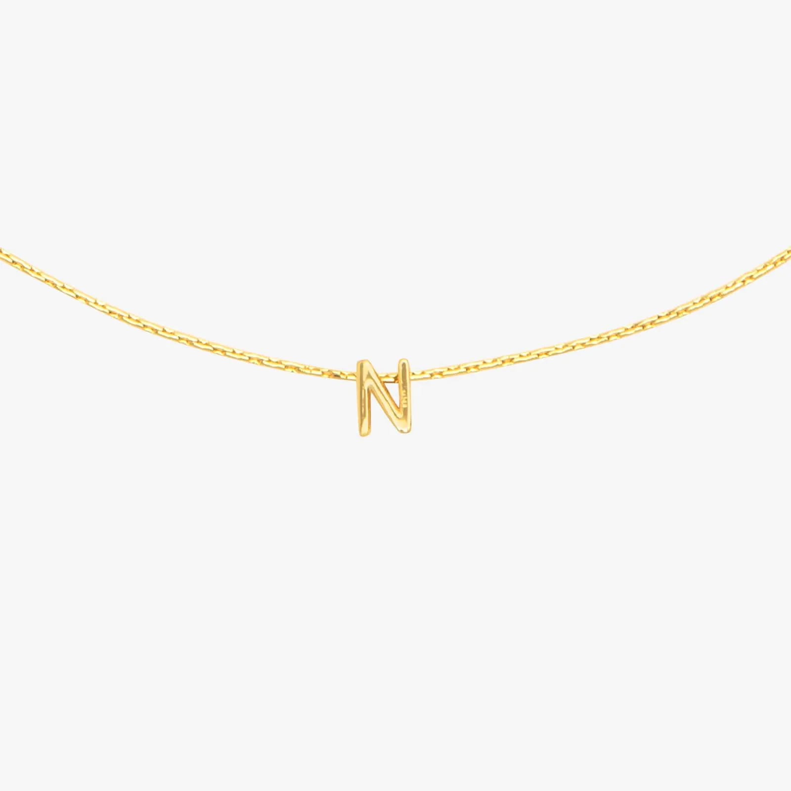 Snake Chain Alphabet Necklace