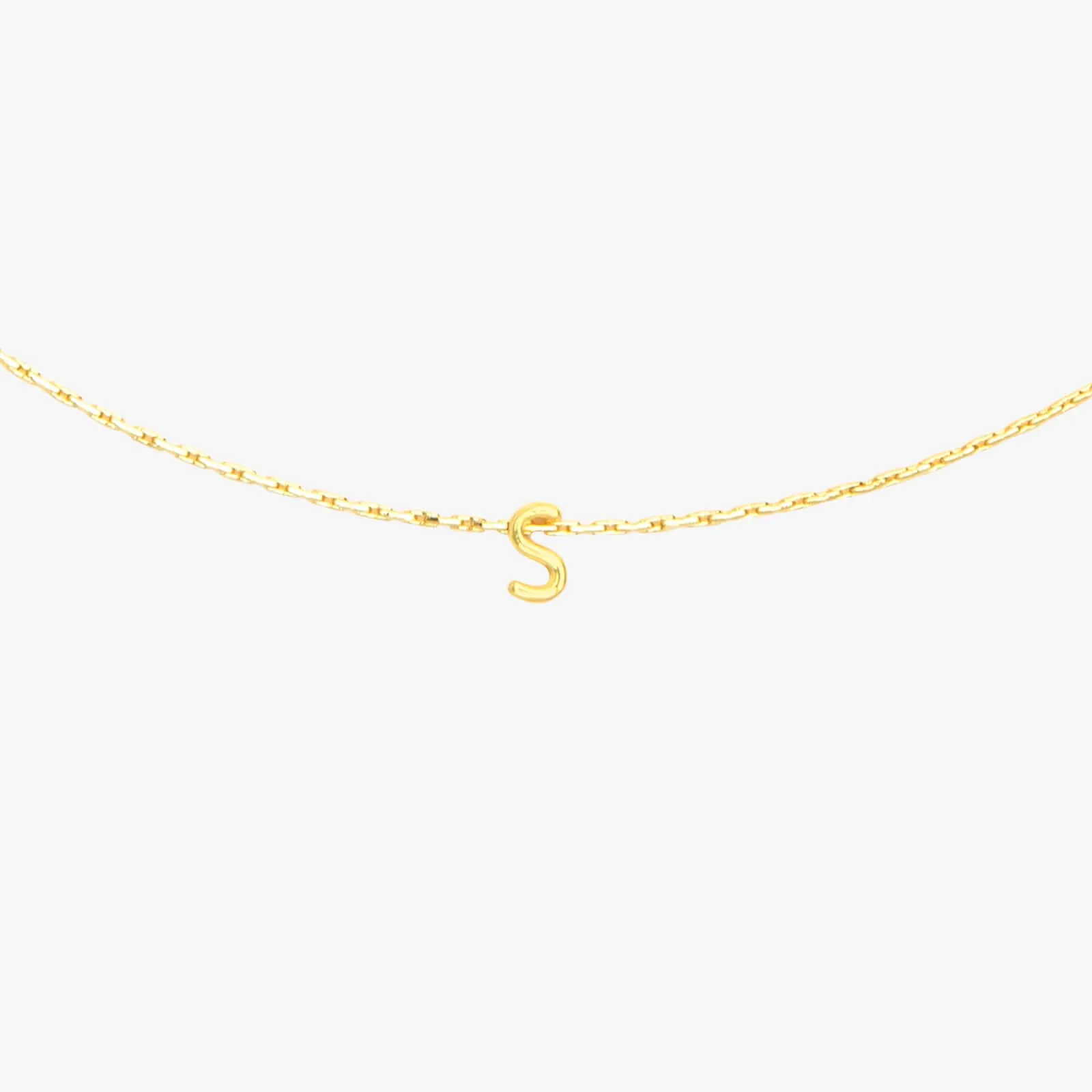 Snake Chain Alphabet Necklace