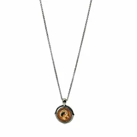 STEPHEN WEBSTER Rotating Earth & Virgo Sterling Silver Pendant Necklace