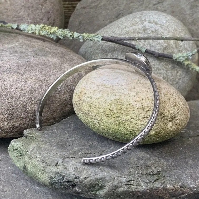 Sterling silver and Amethyst stacking bangle