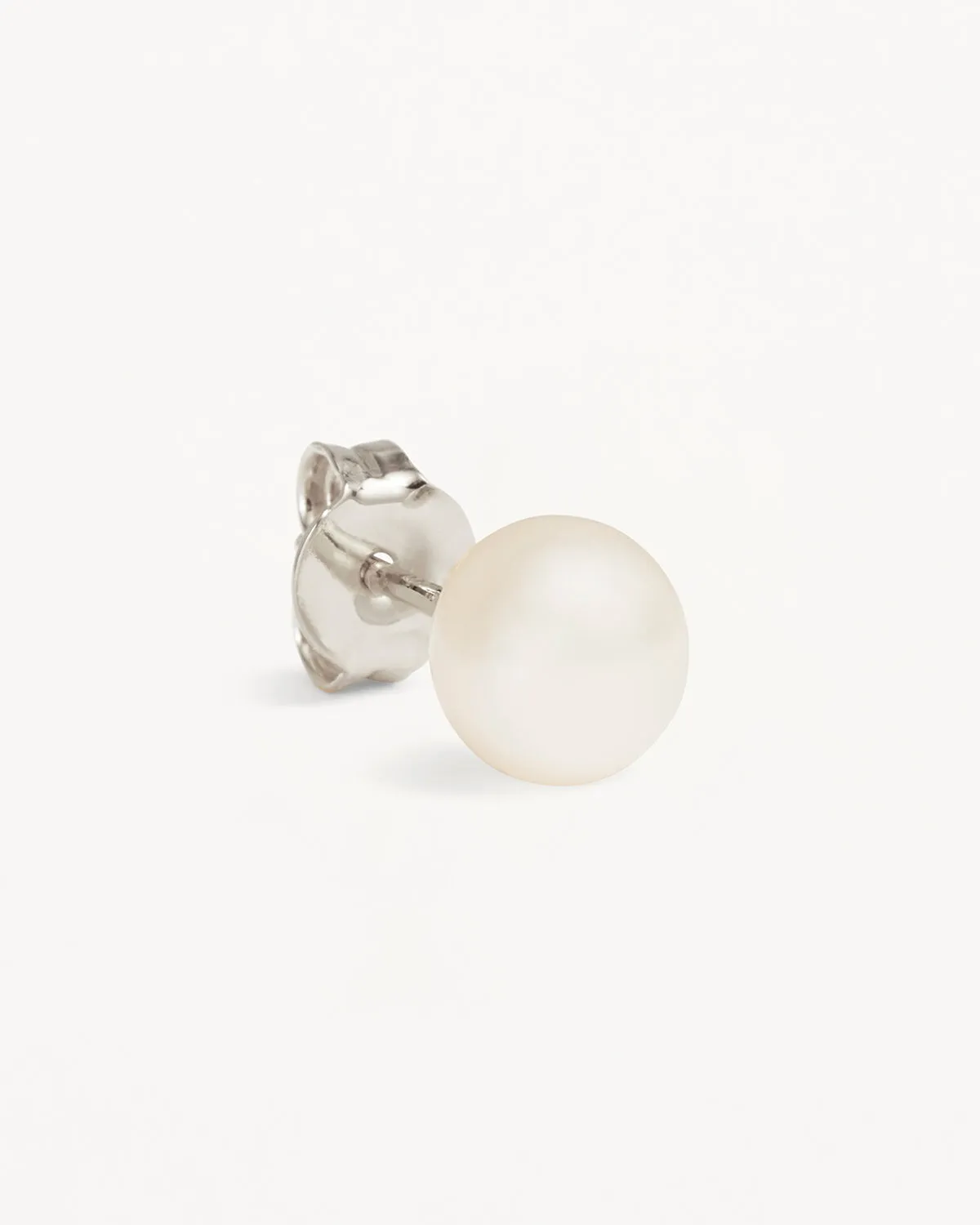 Sterling Silver Floating On Air Pearl Stud Earrings - 6mm