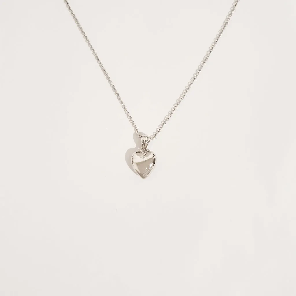 Stole My Heart Necklace - Silver