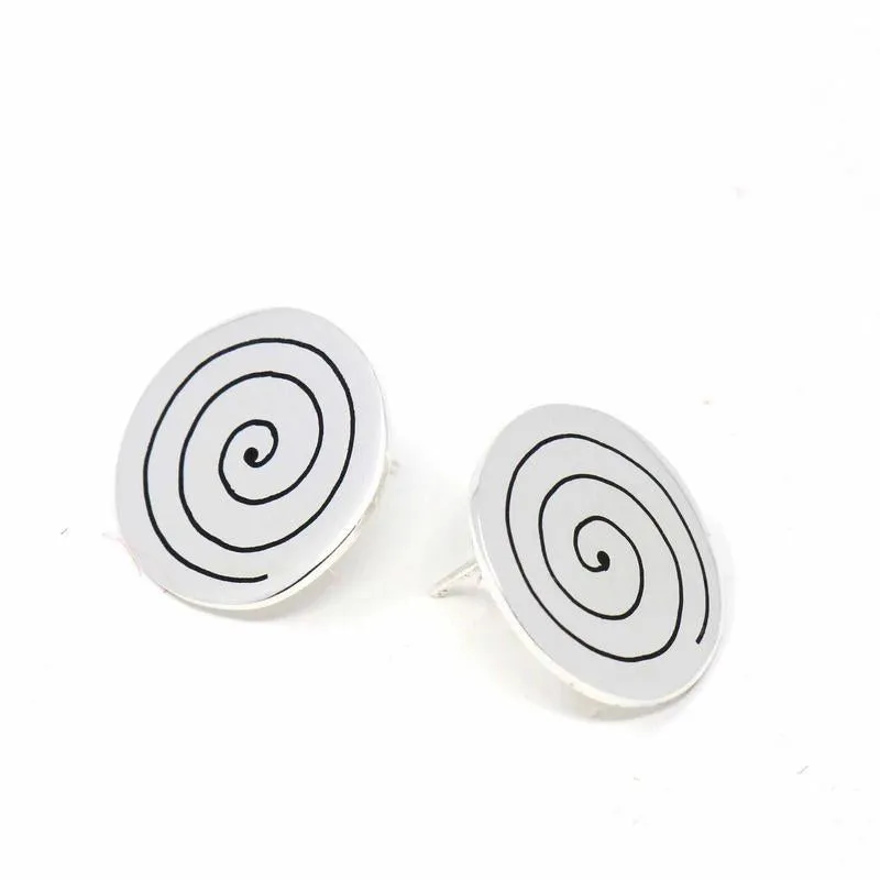 Stud Earrings, Spirals