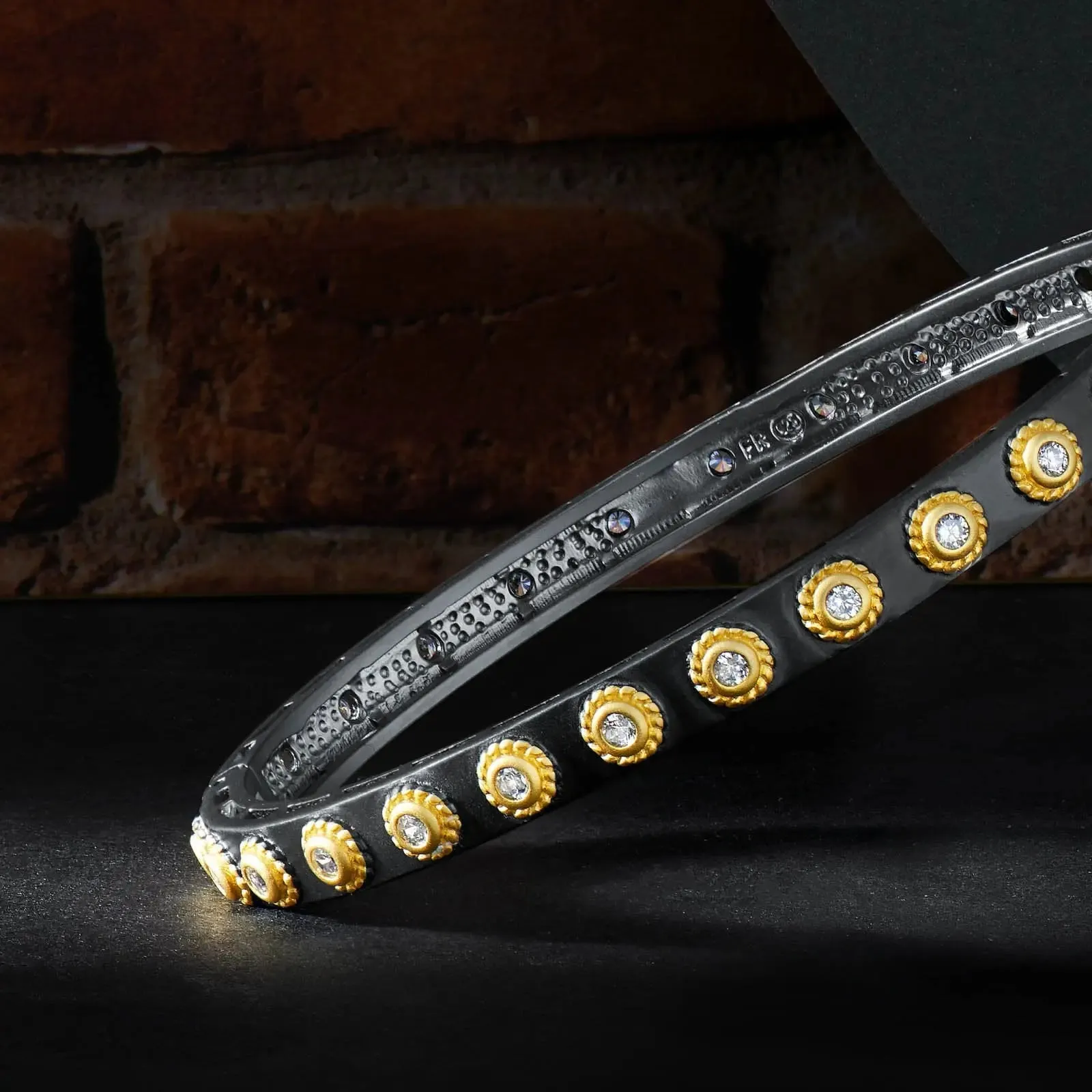 Studded Eternity Hinge Bangle