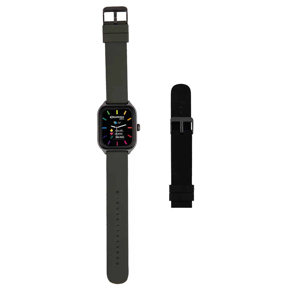 Superga Winner Smartwatch Nero e Verde Militare