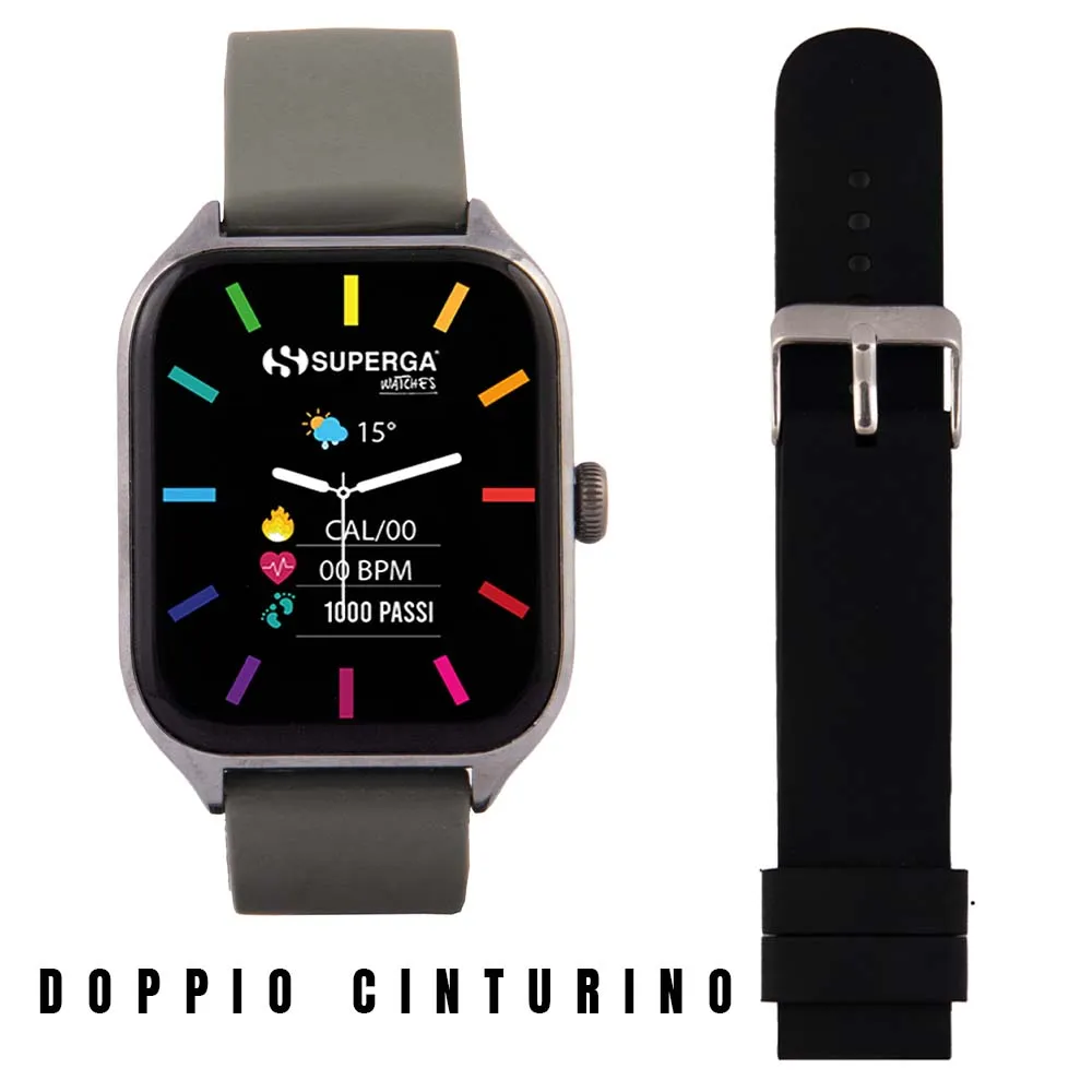 Superga Winner Smartwatch Nero e Verde Militare