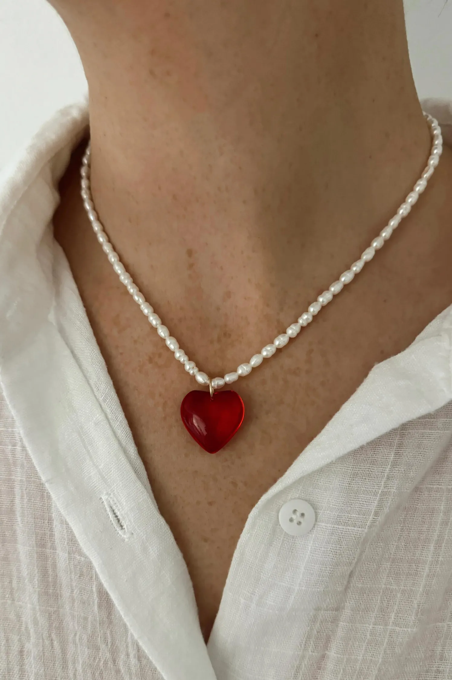 Sweetheart Pearl Necklace