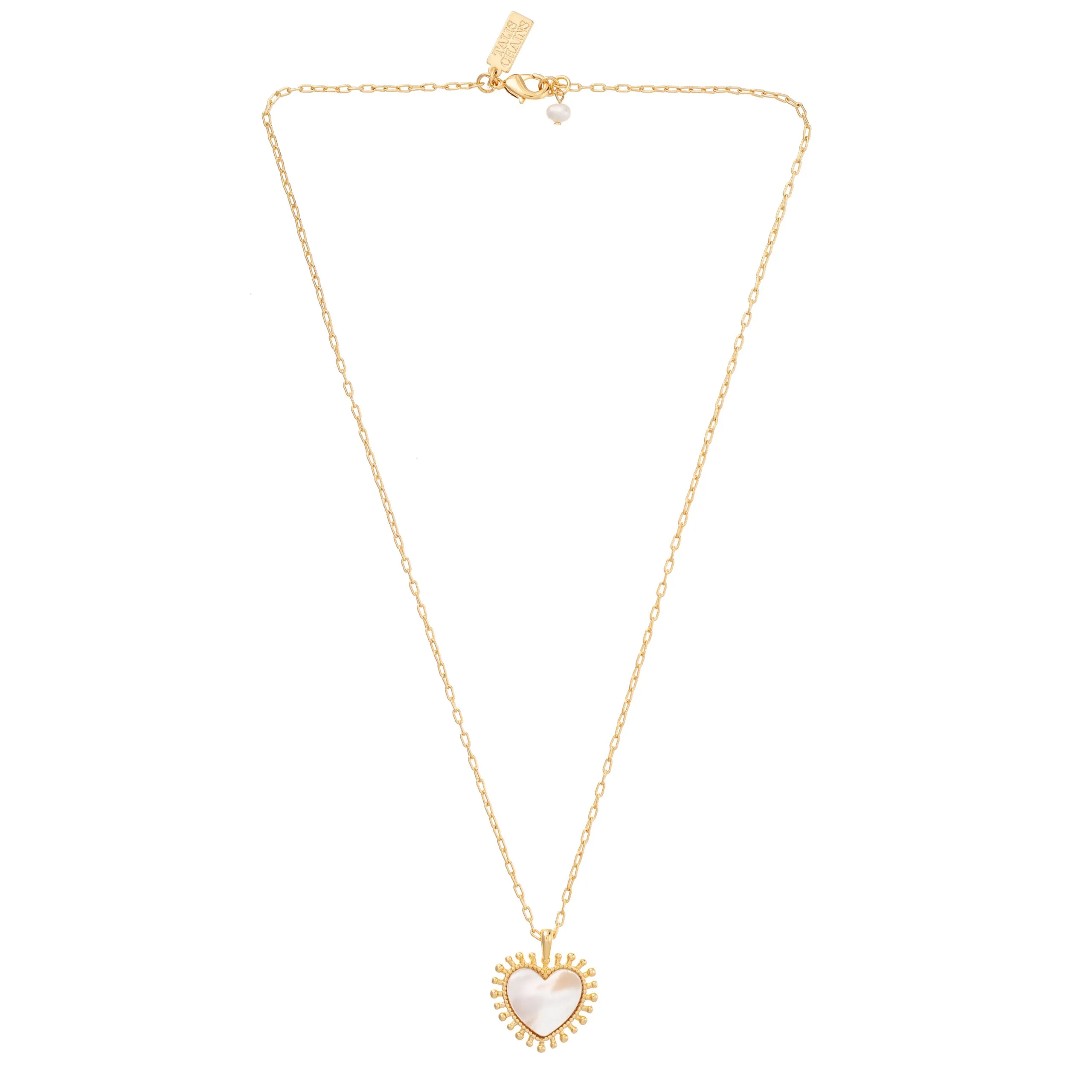 Talis Chains Mini Heart Pendant - Mother of Pearl