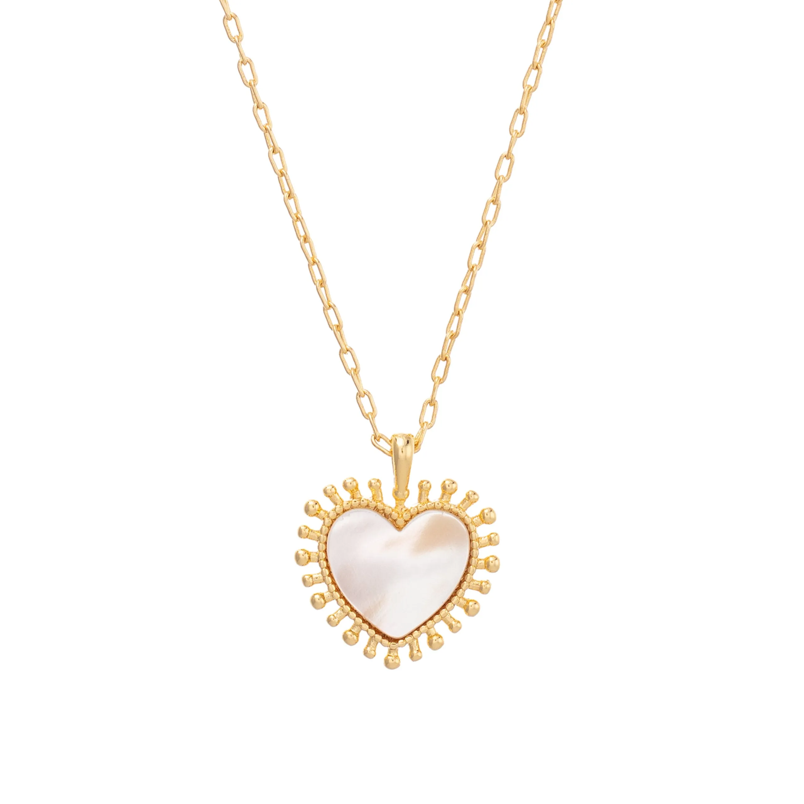 Talis Chains Mini Heart Pendant - Mother of Pearl