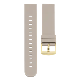 Taupe OOZOO rubber strap with gold clasp