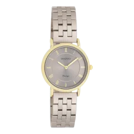 Taupe OOZOO watch with taupe stainless steel bracelet - C20375