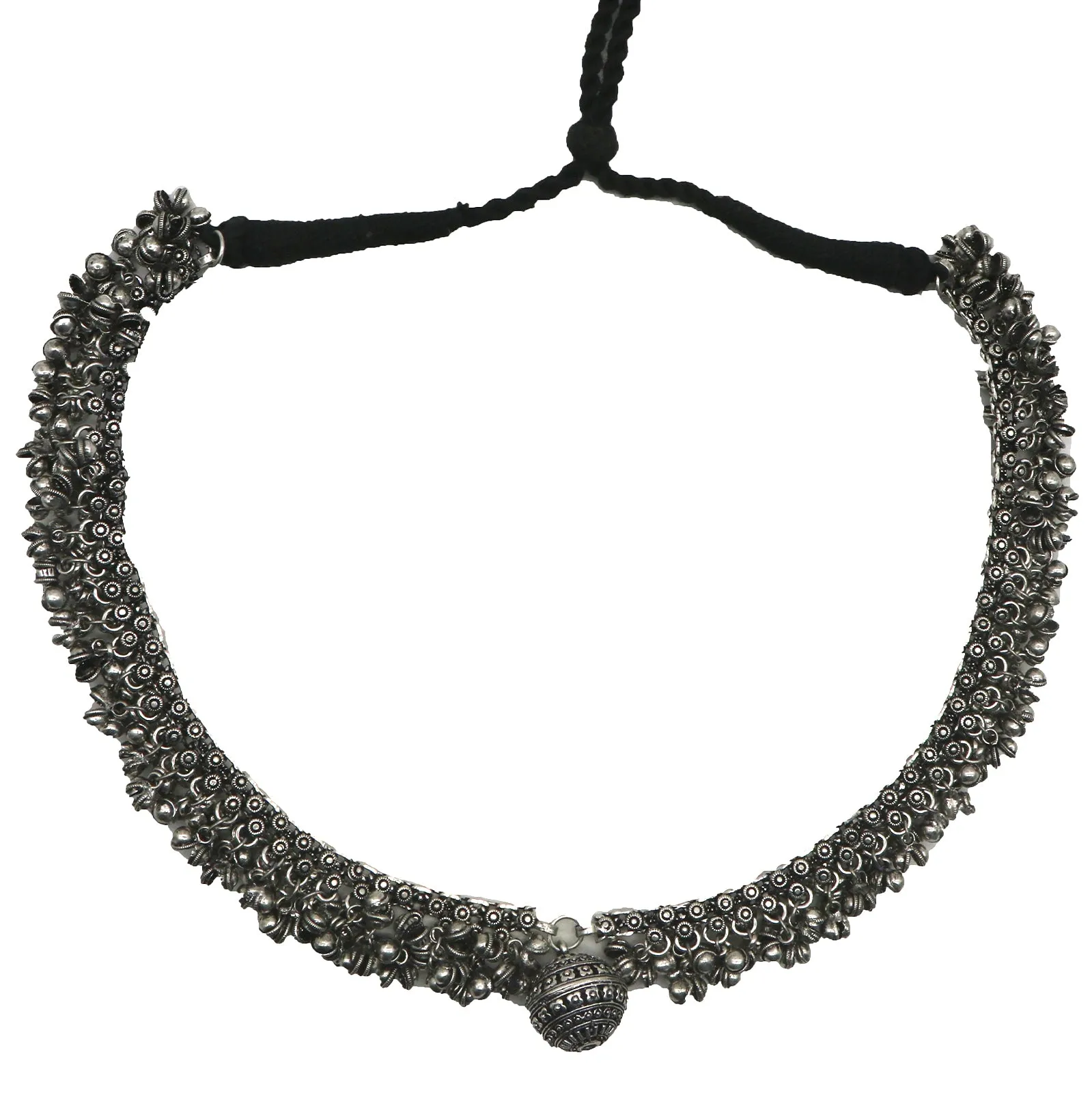 Teejh Aashrita Silver Oxidized Ghungroo Jewelry Gift Set