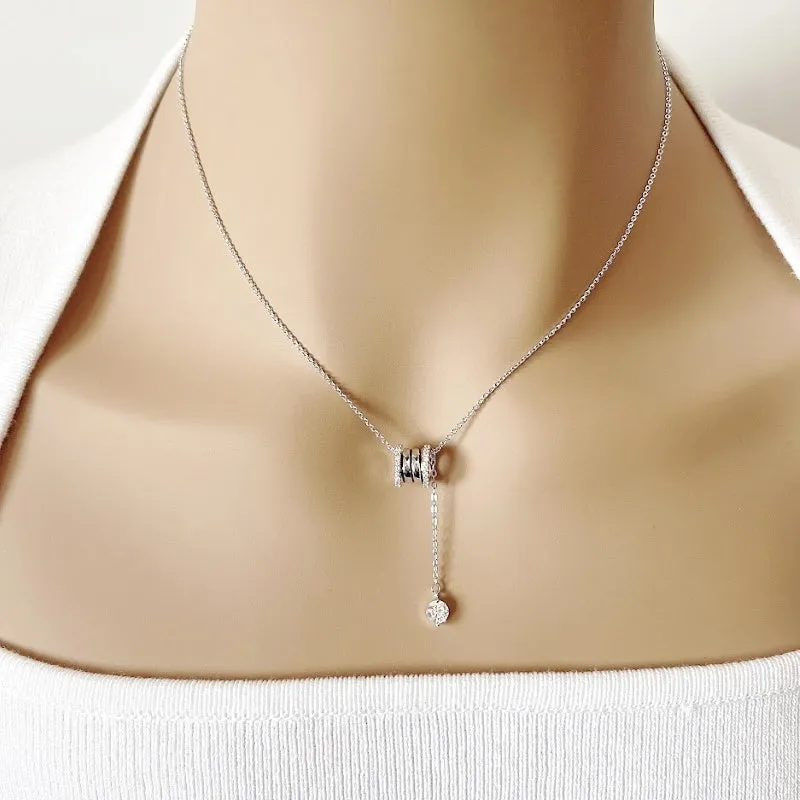 Tunnel Cubic Zirconia Necklace