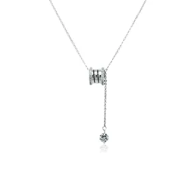 Tunnel Cubic Zirconia Necklace